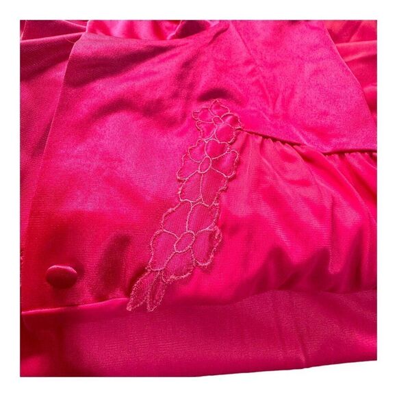 Vanity Fair Womens Vintage Pink Nightgown & Robe Set Size Large Housecoat Sexy - Picture 6 of 6